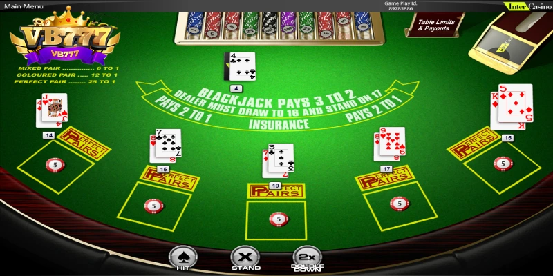Blackjack, game bài casino thu hút người chơi tại VB777